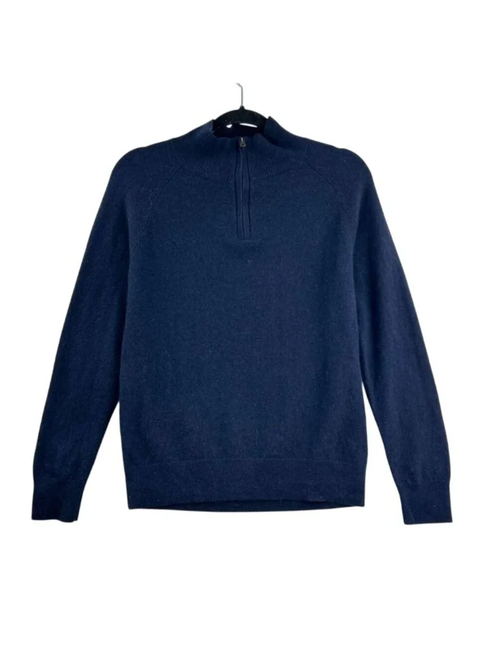 Crewcuts by J. Crew Sweater Youth Size 14 Blue 100% Cashmere 1/2 Zip Mock Neck